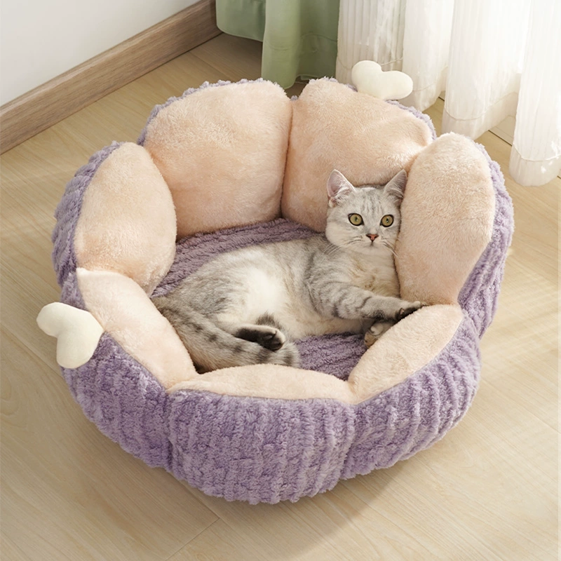 Cactus Shaped Cat Bed 2 Color Comfortable Cat Bed, PP Cotton Round Cat Beds