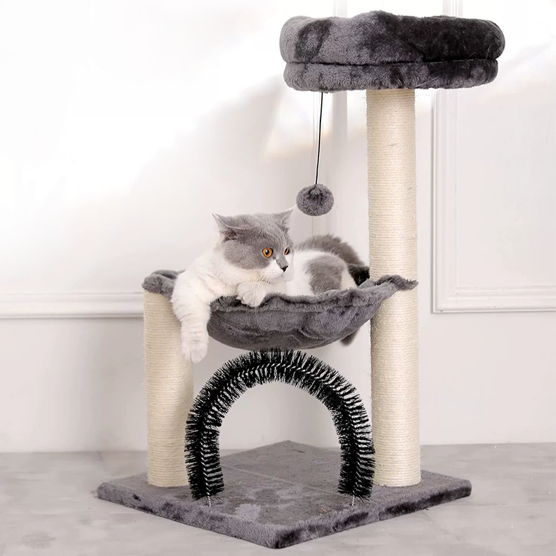 Cat Tree Tower for Indoor 3 colour, ,Multi-Level, Cat Scratching Posts, Plush Basket