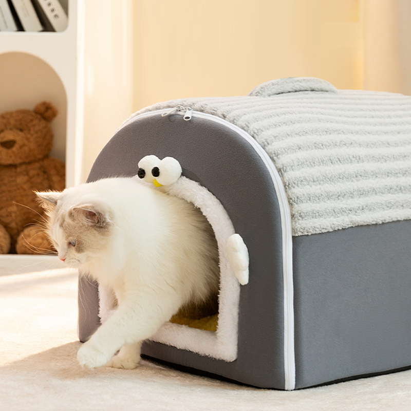 Indoor Warm Cave cat house Cat bed, Deluxe Cozy Pet Bed House, Indoor Pet House