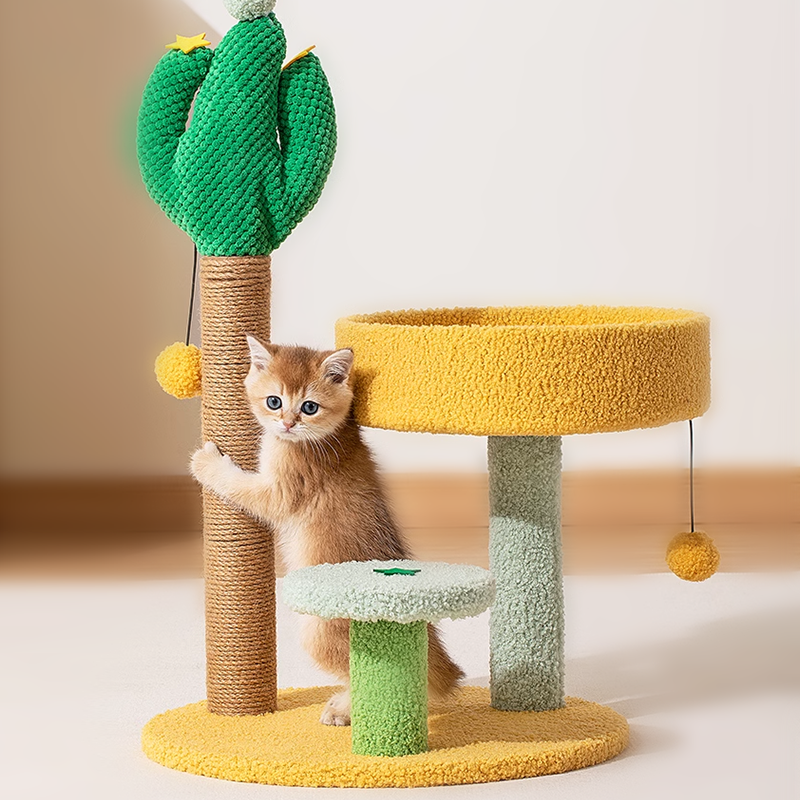 Cute Cactus Pine Cat Tree Cat Climbing