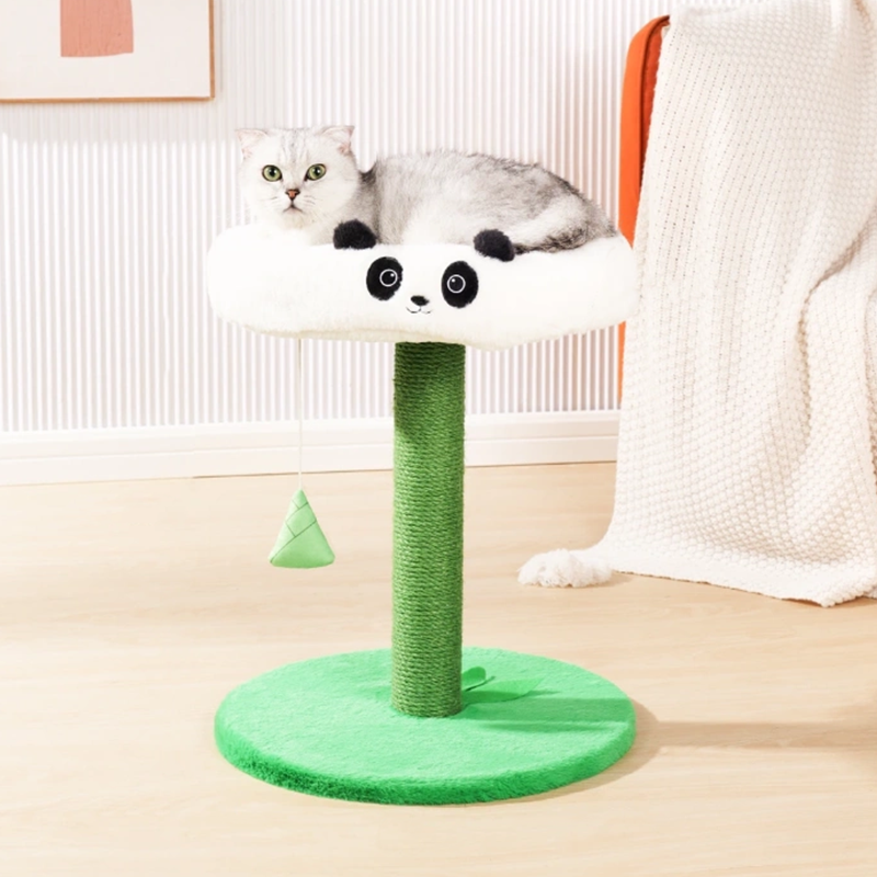 Panda Shape Cat Tree Cat Tower Multi-Level Cat Climbing Tower Cat Play Activity