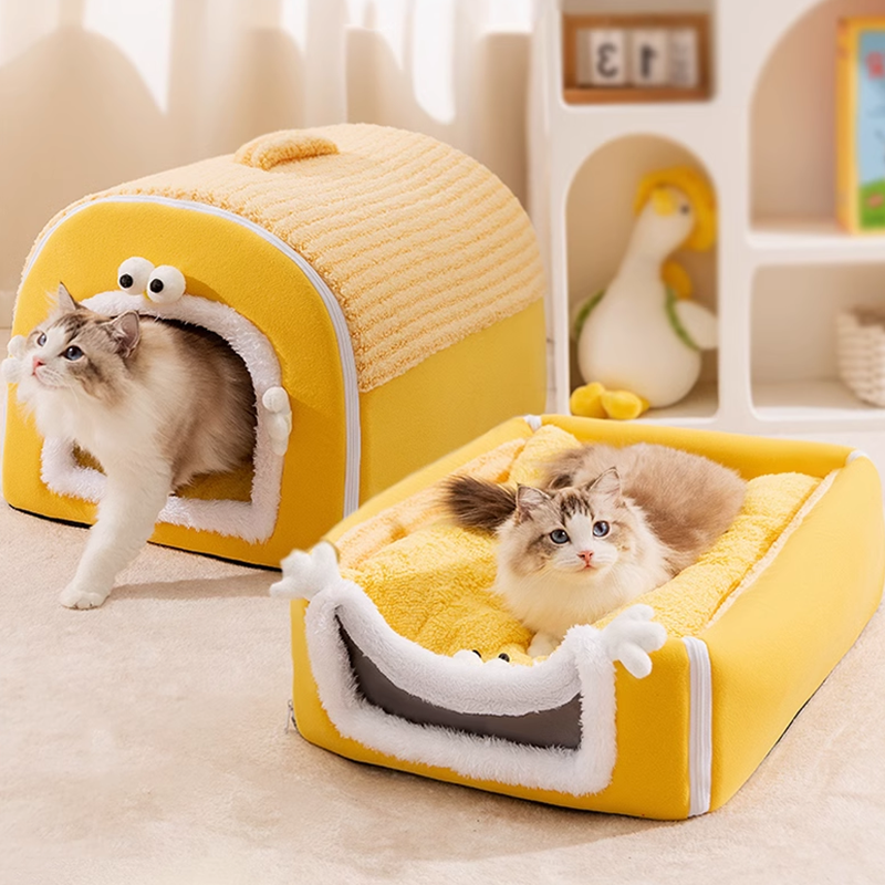 Indoor Warm Cave cat house Cat bed, Deluxe Cozy Pet Bed House, Indoor Pet House