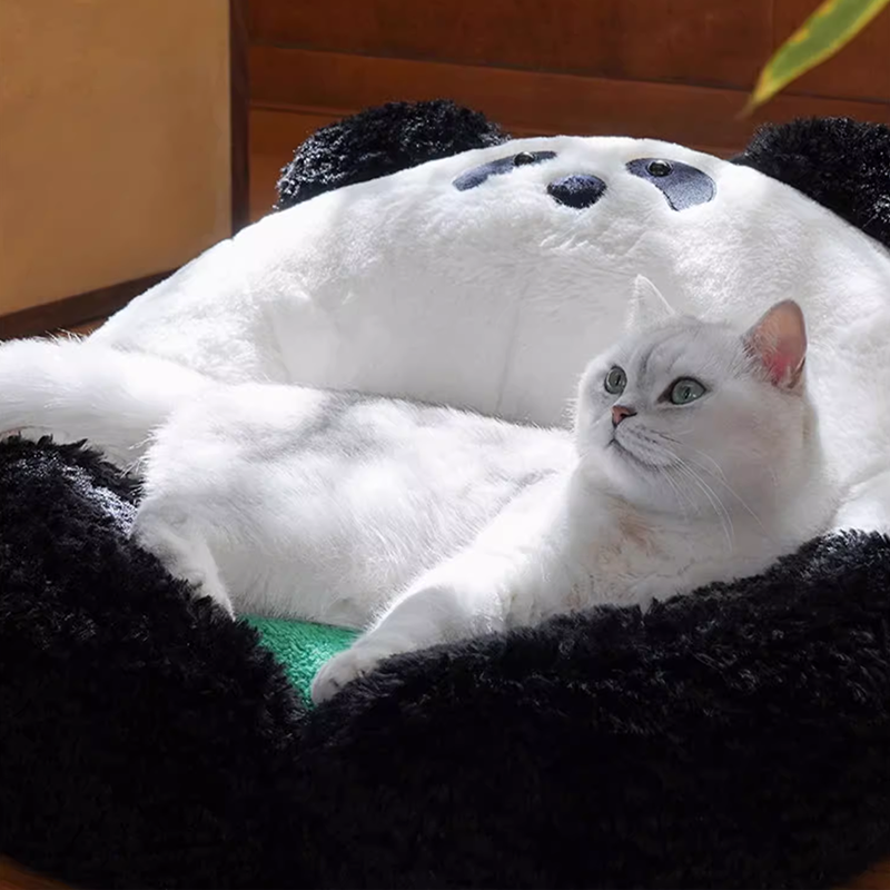 Cute Tempura Panda Cat Bed Sleeping House  Cat Bed with Removable